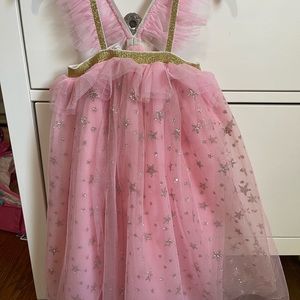 Excellent Used Condition Mud Pie- Star Glitter Mesh Dress. Sz 12m-5T
